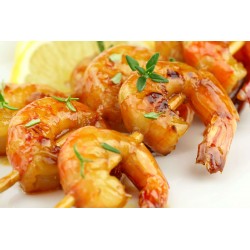 BROCHETTES DE GAMBAS A L'INDIENNE - 3 BROCHETTES