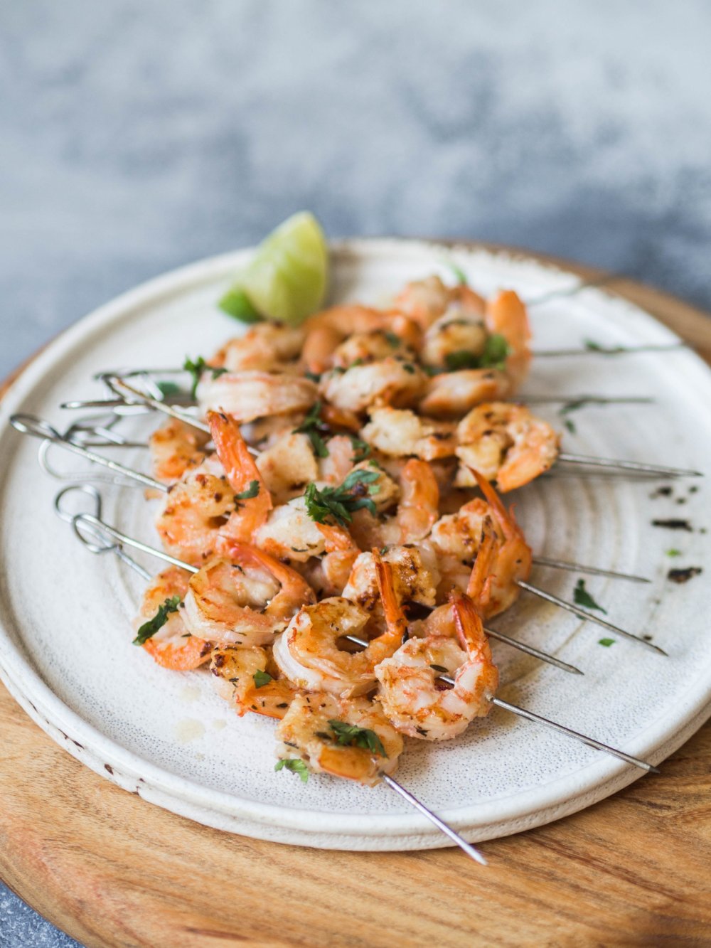 BROCHETTE DE GAMBAS A LA MEDITERRANEENE - 3 BROCHETTES